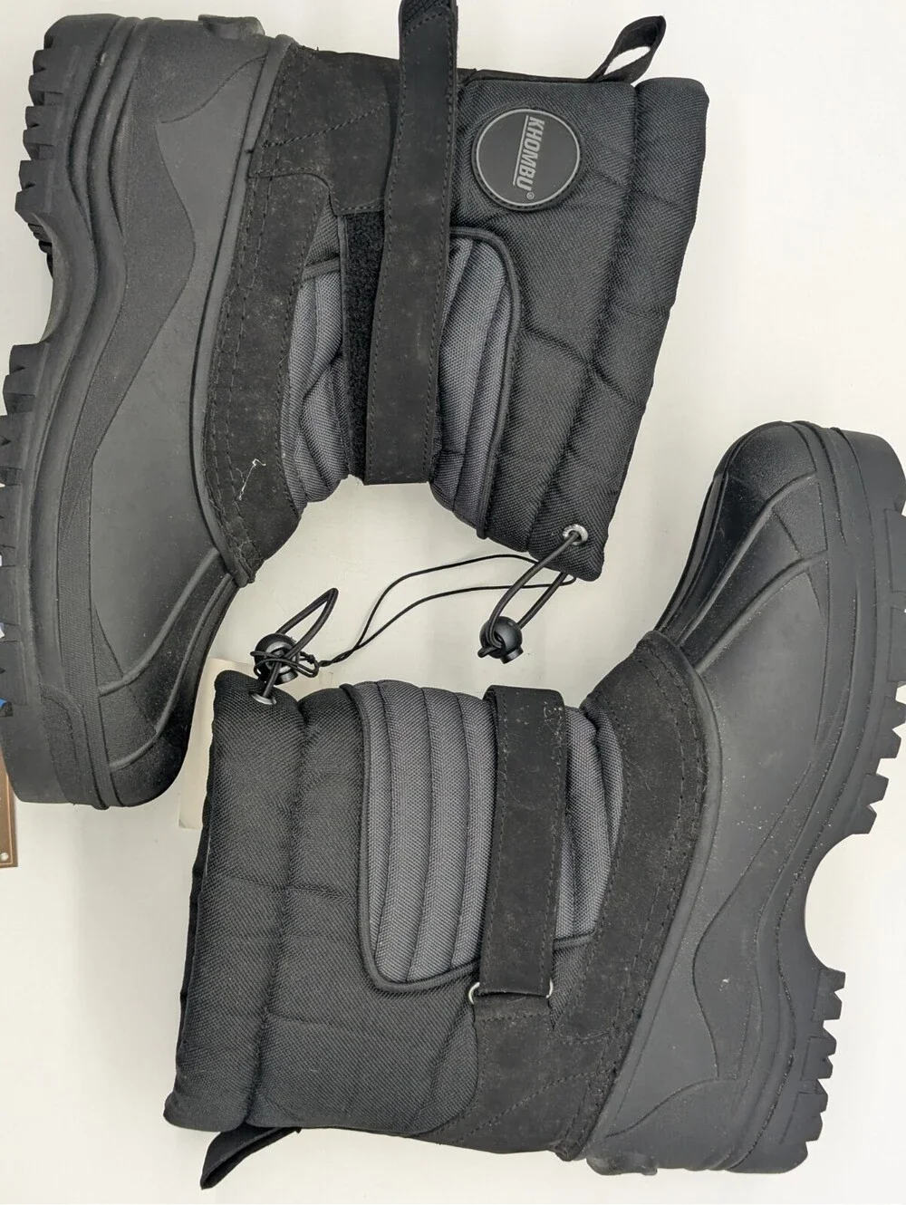 Snow Boots Khombu Peter Men's Size 7 Black Winter Cold Weather Waterproof New
